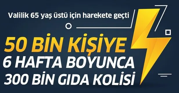 Son dakika: İstanbul Valisi Ali Yerlikaya: 65 yaş üstü 50 bin vatandaşa 6 hafta boyunca 300 bin gıda kolisi!