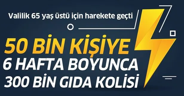 50 bin vatandaşa 6 hafta boyunca 300 bin gıda kolisi!