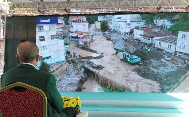 Son dakika: Başkan Erdoğan'dan Giresun'daki sel bölgesinde esnafa müjde: 50 bin TL hibe olarak verilecek-6