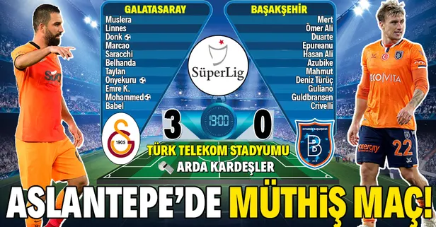 Aslantepe'de müthiş maç! (Galatasaray 3-0 Başakşehir MAÇ SONU - ÖZET)