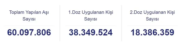 Aşılama 60 milyonu aştı! Gözler Koronavirüs Bilim Kurulu sonrası yapılacak açıklamada-2