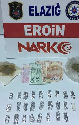 Elazığ'da satışa hazır paketlerde eroin ele geçirildi