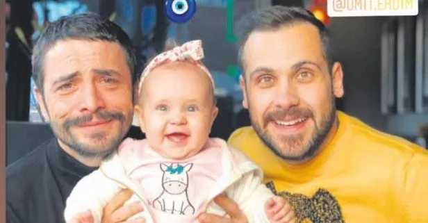 Oyuncu Ahmet Kural Ümit Erdim’in kızını sevmeye doyamadı