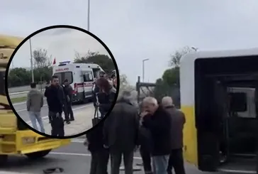 İETT otobüsüne kamyon çarptı