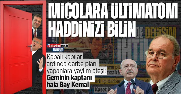 CHP'de MYK sonrası kaset darbecisi Ekrem İmamoğlu ve ekibine yaylım ateşi: "Etik olmayan toplantıları doğru bulmuyoruz"