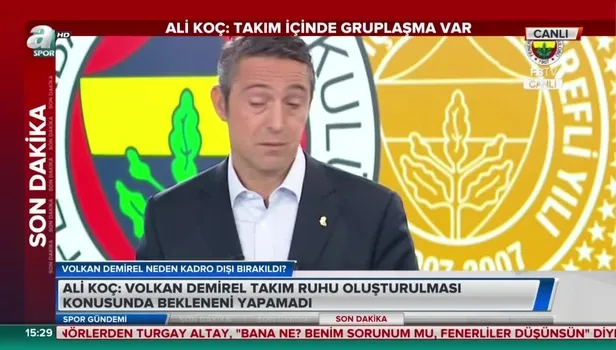 Ali Koç: Volkan bana saygısızlık yaptı