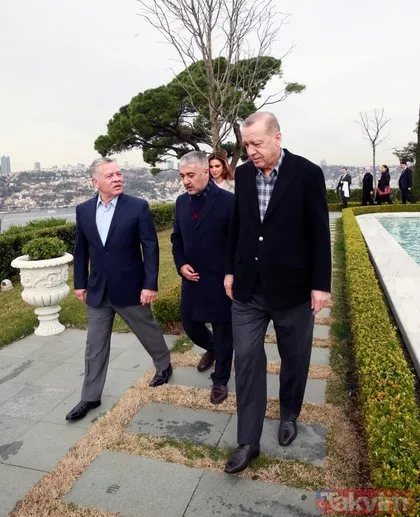 Başkan Erdoğan ile Ürdün Kralı II. Abdullah Vahdettin Köşkü’nde görüştü