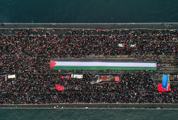 Galata'dan şehitlerimiz ve Filistin için dünyaya haykırış... İsimleri tek tek okundu | Tarihi günden tarihi kareler! 