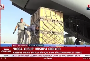 Gazze yardım taşıyan uçak Mısır'a gidiyor