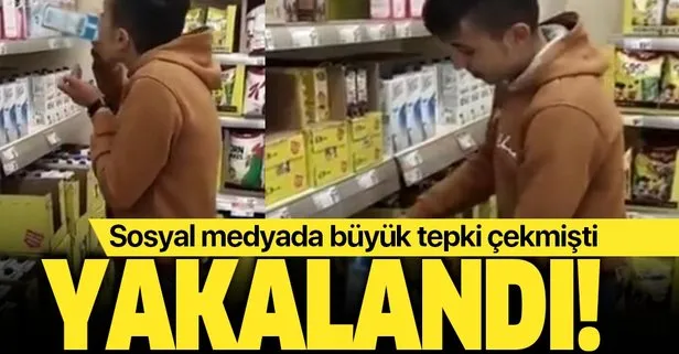 Sosyal medyada büyük tepki çekmişti! Markette süt içen kişi Adıyaman’da yakalandı