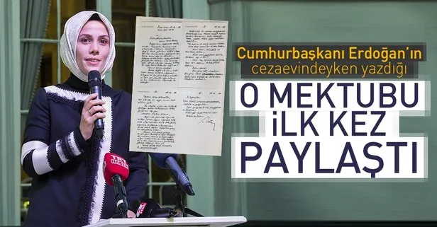 Erdoğan’ın kızına yazdığı mektup duygulandırdı! Esra Albayrak ilk kez paylaştı