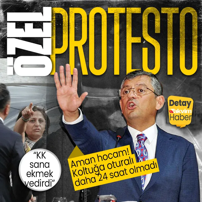 CHPnin yeni Genel Başkanı Özgür Özele ilk protesto: Kılıçdaroğlu sana ekmek yedirdi