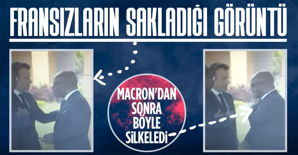 Beninli bakan Aurelien Agbenonci Emmanuel Macron'un dokunduğu omzunu temizledi