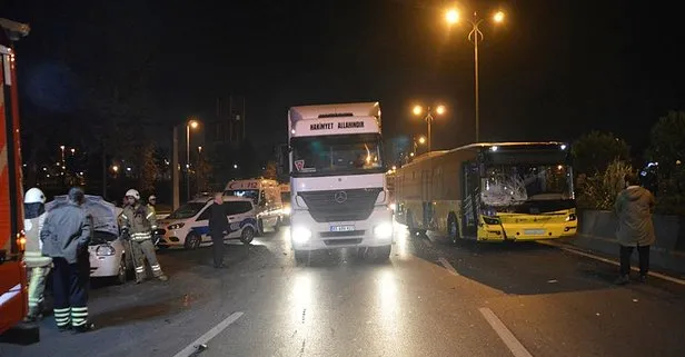 Son dakika: İstanbu’da korkunç kaza! İETT otobüsü, otomobile çarptı: 1’i ağır 3 kişi yaralandı