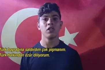 Suriye’deki bayrak provokatörü yakalandı! Türk bayrağını öperek özür diledi