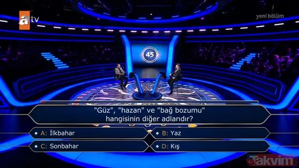 Kim Milyoner Olmak İster'de beyin yakan 200 bin TL'lik TDK sorusu! - 40
