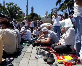 Güneş alnında Ayasofya’da ilk namazı beklediler