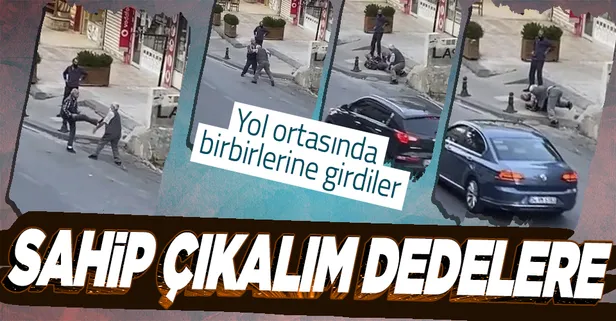 Dedeler yol ortasında birbirlerine girdi