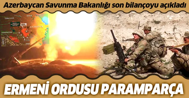 Son dakika: Azerbaycan Savunma Bakanlığı: 2 bin 300 Ermenistan askeri etkisiz hale getirildi