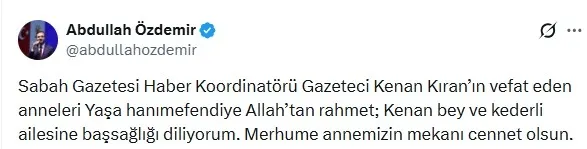 kenan-kiranin-aci-gunu-annesi-yasa-kiran-hayatini-kaybetti-1774190378750.jpeg Gazeteci Kenan Kıran’ın acı günü: Annesi Yaşa Kıran vefat etti | Siyasilerden taziye mesajı geldi-3