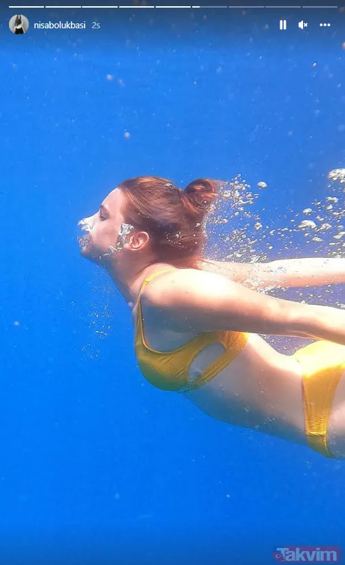 Survivor şampiyonu Nisa sarı bikisiniyle suyun altında pek bir havalı! Aleyna Tilki'nin tahtını çalan Nisa Bölükbaşı... - 11