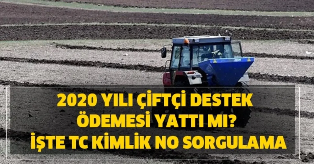 Ciftci 2020 Yili Destek Odemesi Bugun Yatti Mi Tc Kimlik No Ile Sorgulama Mazot Gubre Hububat Ve Sut Odemeleri Kac Tl Takvim
