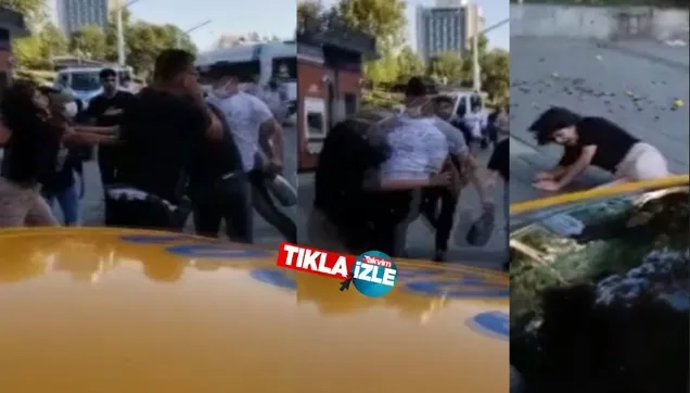 'Vicdan yoksunu' Kadına uçan tekme! İBB zabıtasının kadına uçan tekme attığı anlar kamerada