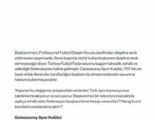 G.saray’dan çok sert açıklama