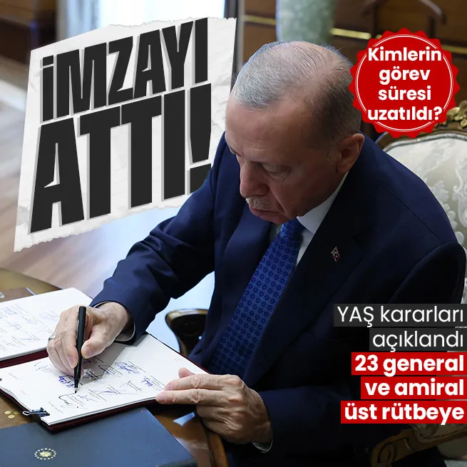 Başkan Erdoğan YAŞ kararlarını imzaladı! YAŞ kararları nelerdir? 1 Ağustos 2024 Yüksek Askeri Şura terfi, atama kararları isim listesi!