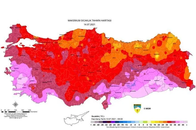 HAVA DURUMU | Meteoroloji harita paylaşarak uyardı! Kavrulacağız!