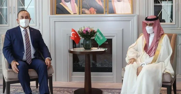 Dışişleri Bakanı Çavuşoğlu, Suudi mevkidaşı Faisal Bin Farhan ile görüştü