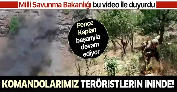 Son dakika: Pençe Kaplan Operasyonu başarıyla devam ediyor! Komandolarımız teröristlerin ininde