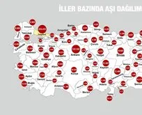 Türkiye’nin aşı haritası erişime açıldı