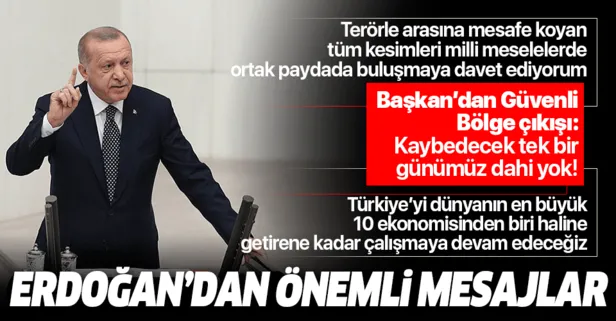 Başkan Erdoğan'dan TBMM açılış töreninde önemli mesajlar