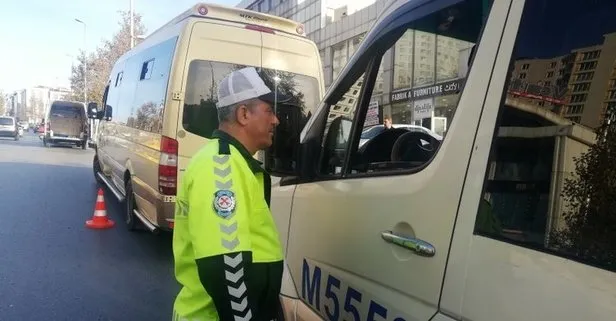 Esenyurt’taki o minibüse denetim sırasında ceza