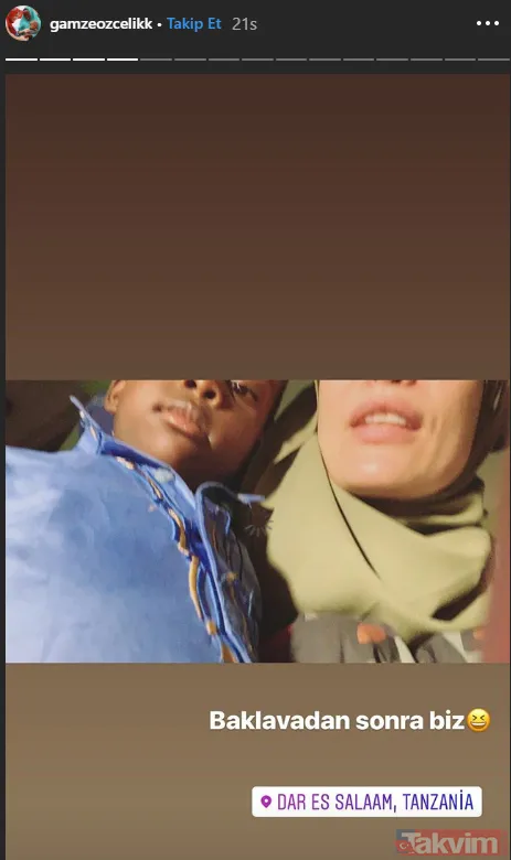 Gamze Özçelik'in paylaşımına beğeni yağmuru: Soran olursa Tanzanya'da kankasıyla baklava yiyor deyin - 3