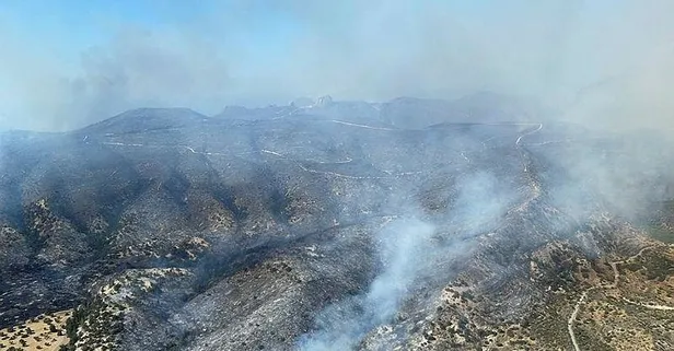 KKTC'de yangın bölgesinde başlayan sağanak alevleri söndürdü