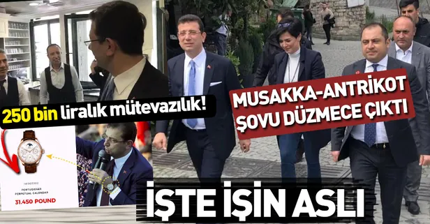 Ekrem İmamoğlu'nun musakka-antrikot şovu düzmece çıktı!