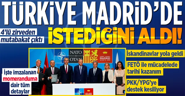 Türkiye Madrid'de istediğini aldı! 4'lü zirveden mutabakat çıktı: Finlandiya ve İsveç PKK/YPG ve FETÖ'ye desteği kesecek