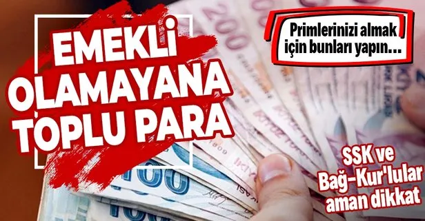 Emekli olamayana toplu para