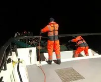 Denizde mahsur kalan göçmenler kurtarıldı