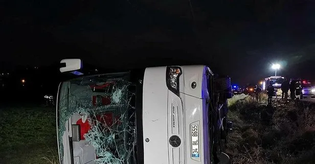 Erzincan’da yolcu otobüsü şarampole devrildi! Çok sayıda yaralı var