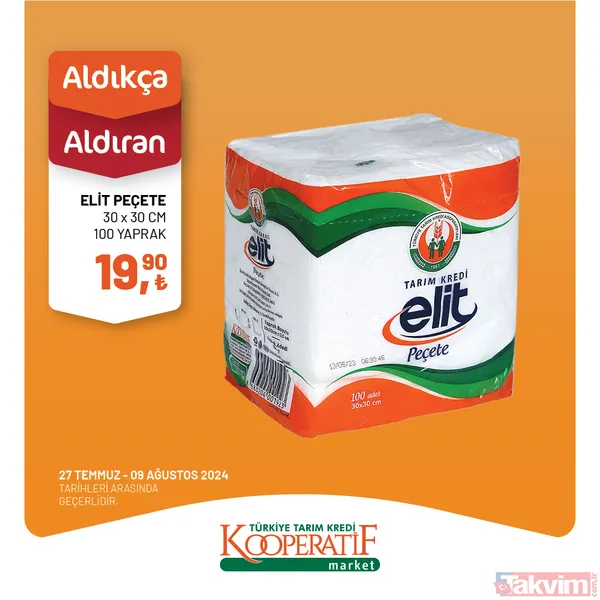 Tarım Kredi Market'te 60 üründe dev indirim! Katalogda yok yok! Taze Kaşar 249 TL, Siyah Zeytin 115 TL, Tuvalet Kağıdı 40'lı 209 TL... - 41