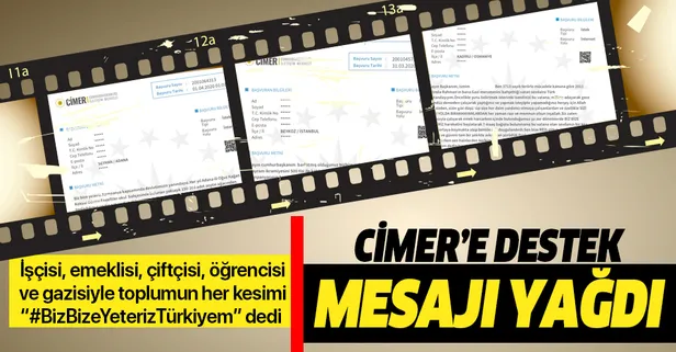 Başkan Erdoğan'ın başlattığı 'Milli Dayanışma Kampanyası'na CİMER'den destek mesajları yağdı
