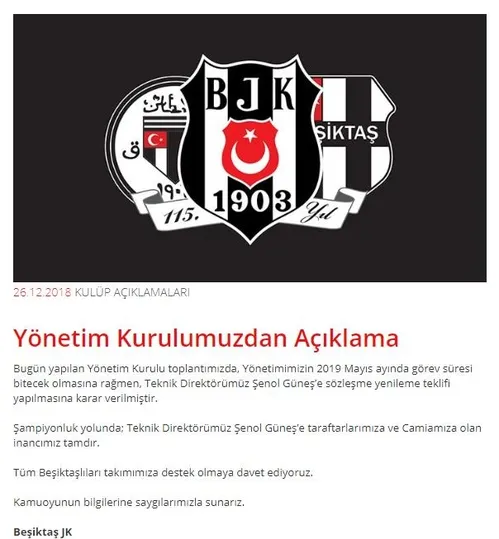 Beşiktaş yönetiminden flaş Şenol Güneş kararı!-1