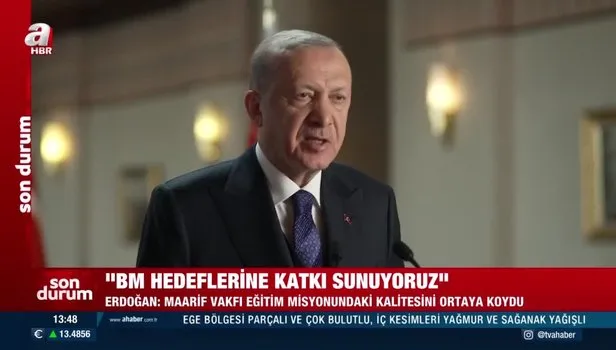 Başkan Erdoğan Türkiye Maarif Vakfı'nın düzenlediği zirveye video mesaj gönderdi!