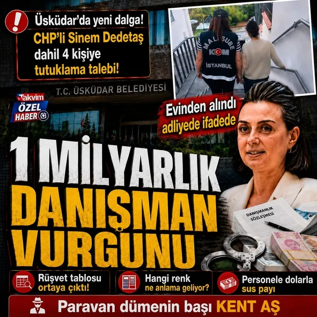 Üsküdar Belediyesine yolsuzluk operasyonunda Sinem Dedetaş dahil 4 kişiye tutuklama talebi!