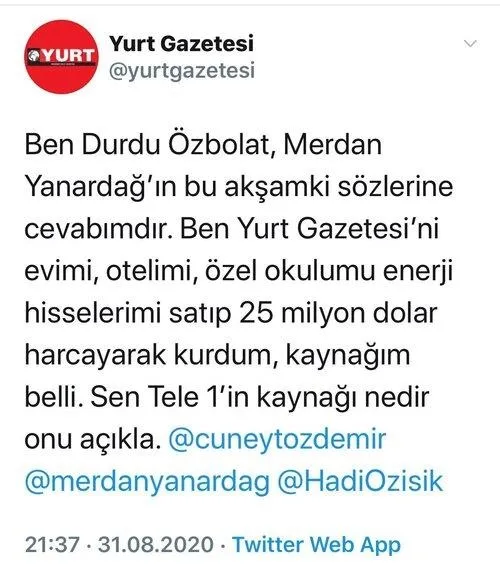 Çalarak mı medya patronu oldun? CHP'li Durdu Özbolat Merdan Yanardağ'ı rezil etti!-1