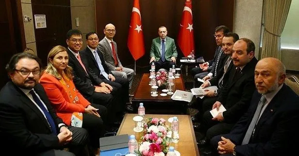 Cumhurbaşkanı Erdoğan Seul’de o firmaları kabul etti