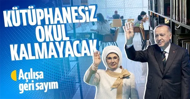 Başkan Erdoğan ve Emine Erdoğan’dan toplu açılış... Kütüphanesiz Okul Kalmasın
